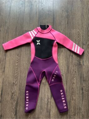 Kids' Pink & Purple Rashguard Wetsuit - Full Coverage Swim